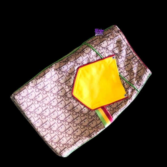 Christian Dior Vintage leather Rasta Mini skirt - Picture 3 of 15